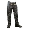 ZipOut Insulated and Lined Plain Biker Leather Chaps