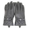 Women\'s Premium Waxed Leather Motorcycle Gloves with White stitching