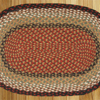 Capitol Earth Rugs Burgundy-Mustard Jute Braided Rug