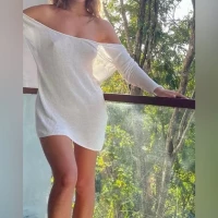 White See Through Long Sleeve backless Beach wear mini Dress