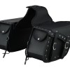 Vance Studded Motorcycle Saddlebags 18L Water-Resistant PVC Reinforced Fit for Honda, Yamaha, Kawasaki, Indian, Harley