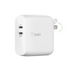Belkin WCH003DQWH BOOST CHARGE DUAL USB-C PD GAN WALL CHARGER 68W