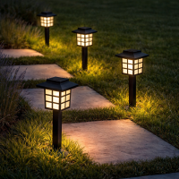 Outdoor Solar Lights Garden Landscape Lighting Outdoor Lighting Garden Lights Solar Pathway Lights - Warm Light