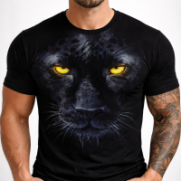 Black Panther T Shirt Mens Animal Graphic Tee Short Sleeve Crew Neck Black