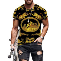 Men's Graphic Print T-Shirt  Baroque Style Novelty T-Shirt Crew Neck - Short Sleeve - Fashion Tee