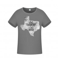 Men's Graphic Print T-Shirt Texas Tee - A Little Country A Little Hood Crew Neck - Short Sleeve - Fashion Tee