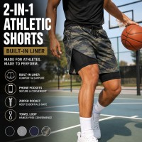 Mens Athletic Shorts with slip liner  Zippered pocket in the back  hidden phone pocket in the slip liner towel loop and two traditional side pockets