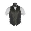 Vance Leather Men's Economy Leather Braided Vest and Lace Sides