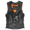 Economy Leather Ladies FiveSnap Lace Side Vest