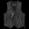 Vance Leather Men's Ten Pocket Vest of Basic Leather