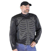 Reflective Skeleton Textile Jacket with Dark Gray Bones