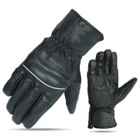 Premium Leather Driving Glove with Reflective Piping