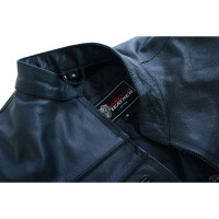 Vance Leather Men's Racer Jacket with Zippered Vents