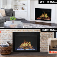 Modern Flames Orion Traditional virtual electric fireplace Built-In or Insert, 18 different flame colors
