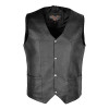 Vance Leather Men's Basic Leather PlainSide Vest