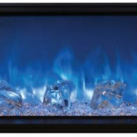 Modern Flames  100" Glacier Crystal  Diamond Acrylic - Elevate Your Fireplace Experience ' A Modern Accessory