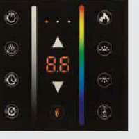 Modern Flames Thermostat with Full Wall Control - allowing users to adjust the temperature and other settings with ease