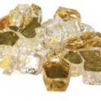 Modern Flames Reflective Fire Glass   Amber Gold 1/2" - High-quality tempered glass with a mirror finish