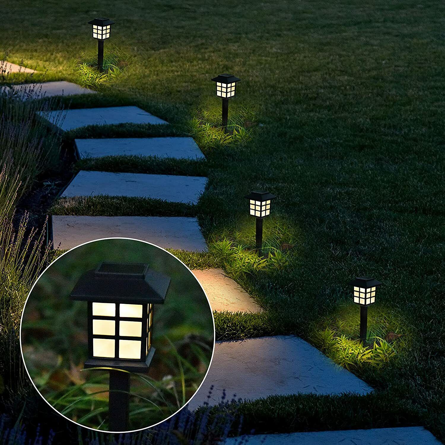 Outdoor Solar Lights Garden Landscape Lighting Outdoor Lighting Garden Lights Solar Pathway Lights - White Light