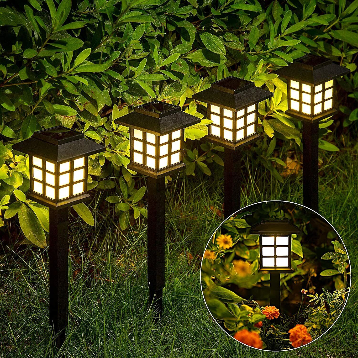 Outdoor Solar Lights Garden Landscape Lighting Outdoor Lighting Garden Lights Solar Pathway Lights - Warm Light