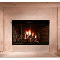 Majestic Reveal 36, A popular model of open-hearth gas fireplace known for its aesthetic appeal and efficient heating capabilities.