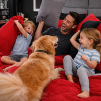 Reversible 3 Piece Quilted Bedspread Set Queen & King Size Red & Black