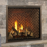 Majestic Marquis II See-Thru Series Available in a 42" Fireplace System - Gas Flex Connector and LED Accent Lighting