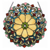 Chloe Lighting Ayla Victorian Tiffany-Glass Window Panel - 18 in.