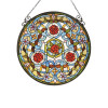 Chloe Lighting Amaryllis Floral Tiffany-Glass Window Panel - 24 in.