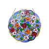Chloe 24 in. Lighting Shreveport Tiffany Glass Roses Window Panel - Antique Brass
