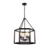 Chloe 21 in. Lighting Ironclad Industrial-Style 4 Light Rubbed Bronze Ceiling Pendant - Oil Rubbed Bronze