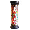 Chloe 30 in. Lighting Ruby Spectacle Tiffany Glass 2 Light Victorian Pedestal Light Fixture