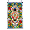 Chloe 20 x 32 in. Lighting Tiffany Glass Victorian Window Panel - Dark Antique Brass