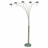 Ore International 83 Brushed Steel Arch Floor Lamp