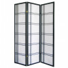 Ore International Girard 3-Panel Room Divider - Black