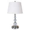 Ore International Crystal Table Lamp - Chrome