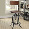 Carolina Chair Mason Adjustable Stool Chestnut & Black