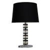 Ore International 24 in. H Oval Crysal Black-Clear Table Lamp