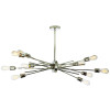 Dainolite 10 Light Horizontal Pendant Burnished Chrome