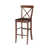 International Concepts X-back Barheight Stool - 30 SH Espresso