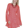 Scully Womens Peruvian Cotton Dress With Button Front- Strawberry - Small