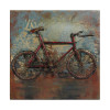 Empire Art Direct Primo Mixed Media Hand Painted Iron Wall Sculpture - Biking