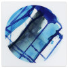 Empire Art Direct 38 x 38 in. Blue Stripes 1 Abstract Blue Frameless Tempered Glass Panel Contemporary Wall Art