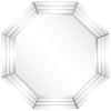 Empire Art Direct 32 x 32 in. Solid Wood Frame Covered Wall Mirror with Beveled Multi Faceted Octagons Mirrored Bars - 1 in. Beveled Edge