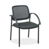 Lorell Guest Chairs- 24in.x23-.50in.x32-.75in.- Black Faux Leather Seat