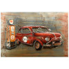 Empire Art Direct 48 x 32 in. Red Car Hand Painted Primo Mixed Media Iron Wall Sculpture 3D Metal Wall Art