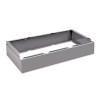 Three Wide Closed Locker Base 36w x 18d x 6h Medium Gray