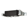 Jesco Lighting Three Light Linear Line Voltage White Trim & Black Interior