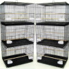 YML Lot of Six Small Bird Breeding Cages in Black