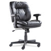 Swivel-Tilt Leather Task Chair Black